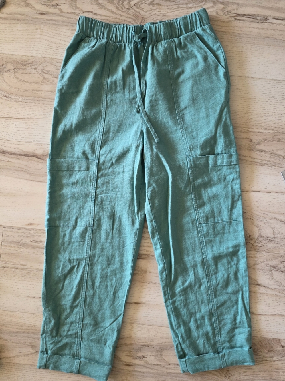 Universal Thread Green High-Rise Utility Ankle Pants - Pull-On Drawstring XS